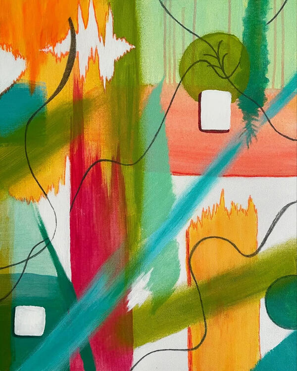 Letting Go (20x16, acrylic mixed media on canvas)
