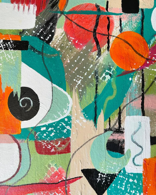 Where The Mind Goes (10x8, acrylic mixed media on canvas)