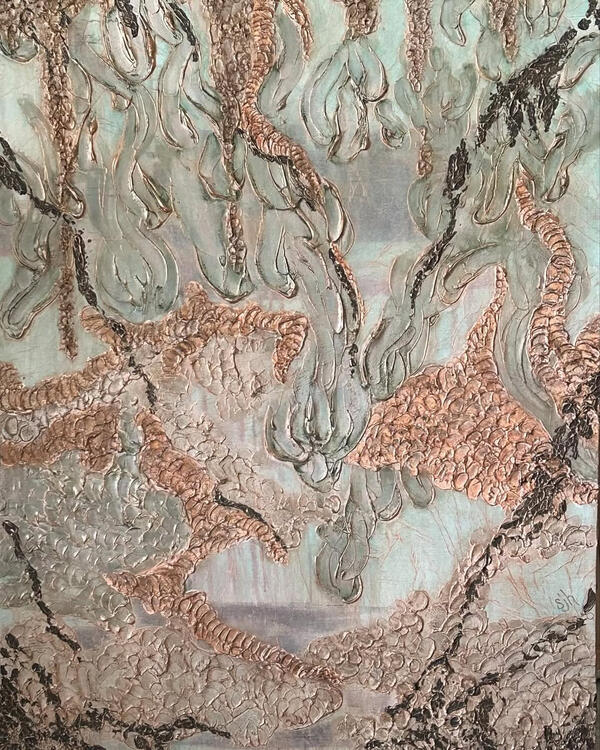 Tranquility (40x30, acrylic mixed media on canvas) SOLD
